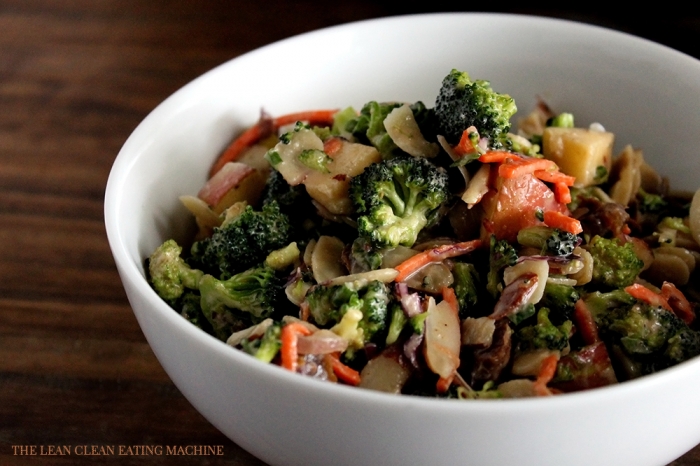 Chopped Broccoli Salad with Sweet Tahini Dressing