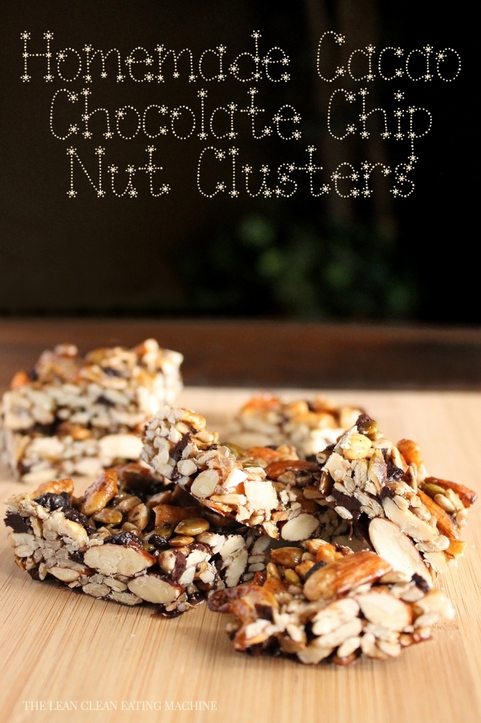 Homemade Cacao Chocolate Chip Nut Clusters