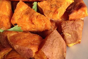Coconut Curry Roasted Sweet Potatoes