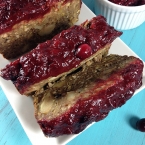 Vegan 'Meatloaf' with Spiced Cranberry Sauce