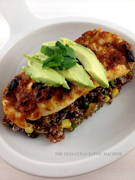 Spicy Salsa Lime Tilapia with Southwestern Quinoa