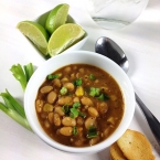 White Bean Chili with Peppers and Lime