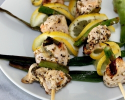 Grilled Lemon and Asparagus Chicken Skewers