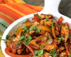 Healthy Chicken Fajitas and Peppers
