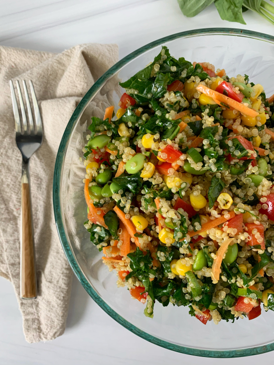 Quinoa Sweet Corn Edamame Salad - The Lean Clean Eating Machine