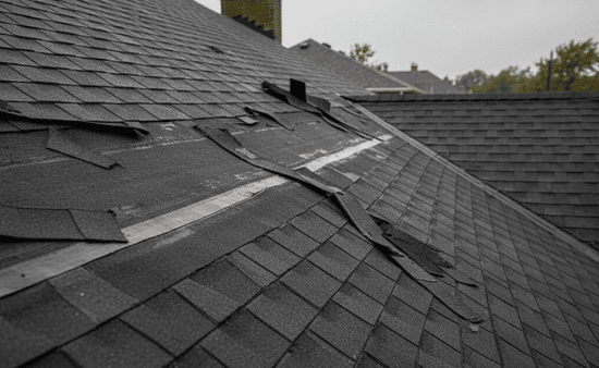 Shingle Loss and Lifted Roof Edges