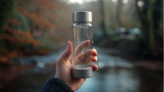 A Handheld Water Bottle