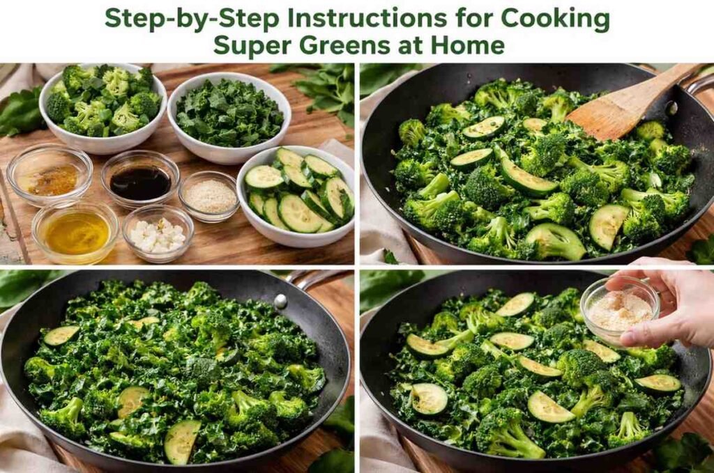 Step-by-Step Instructions for Cooking Super Greens at Home