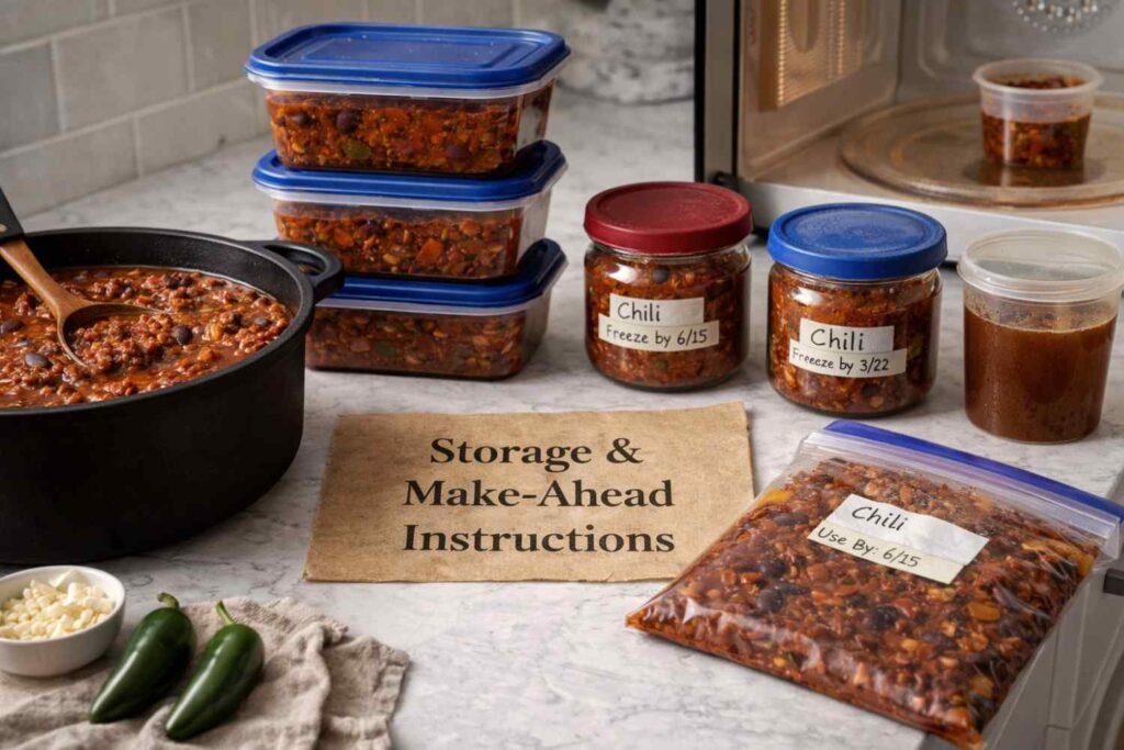 Storage & Make-Ahead Instructions for Chilli