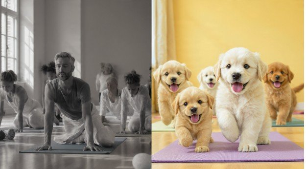 Why Puppy Yoga Feels Different From Normal Yoga