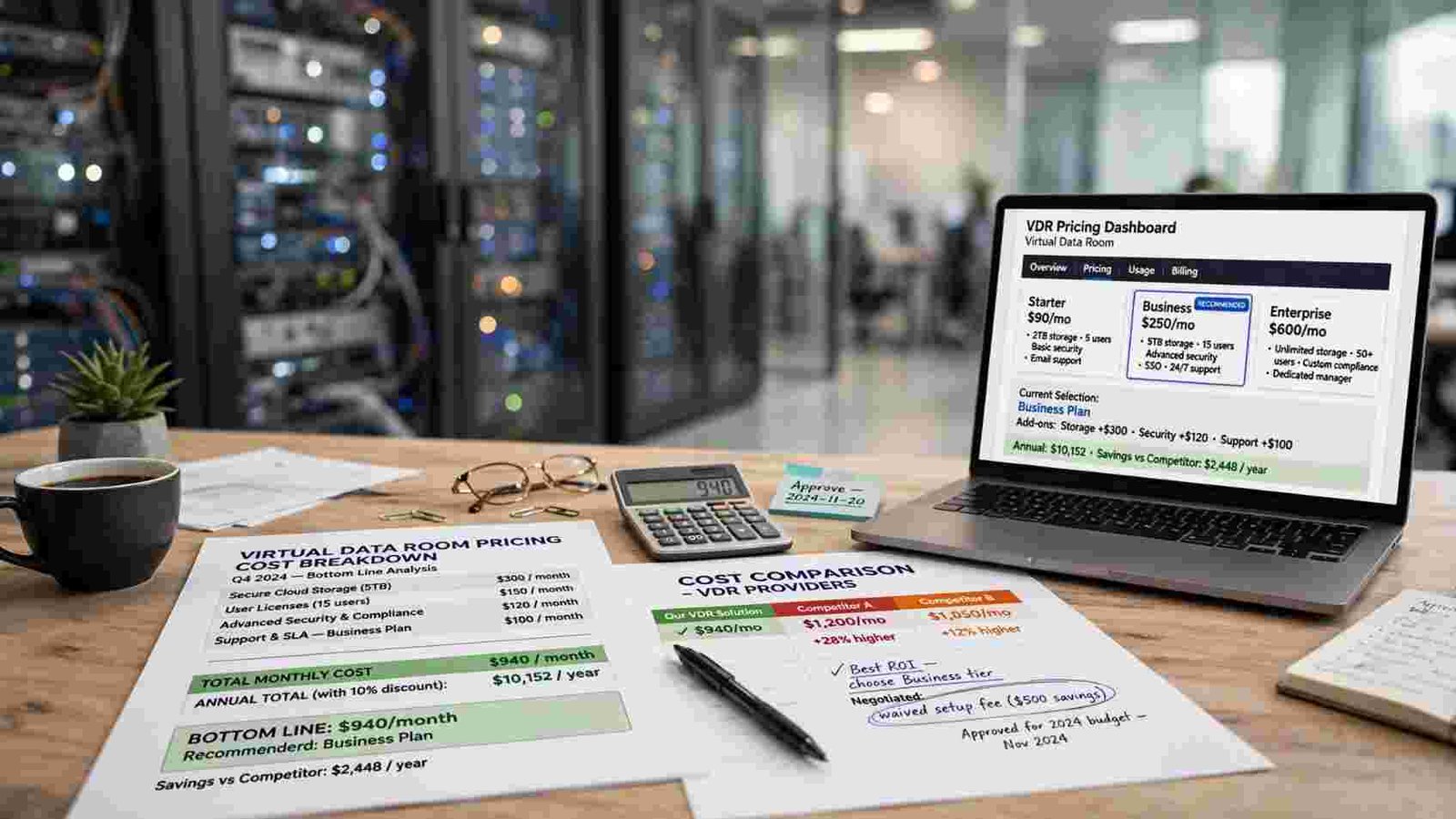 The bottom line on data room pricing